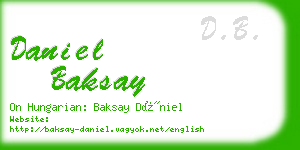 daniel baksay business card